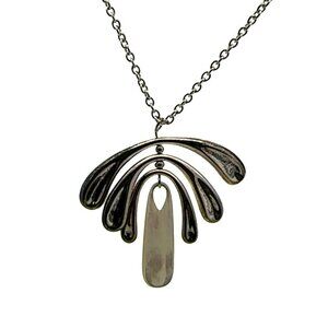 RLM Studios Sterling Silver & Mother of Pearl Spinning Mobil 22" Necklace Set 71